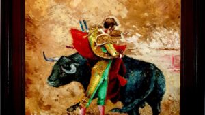 Torero, Diego Ramos, Oleo sobre lienzo, grande