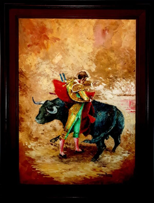 Torero, Diego Ramos, Oleo sobre lienzo, grande
