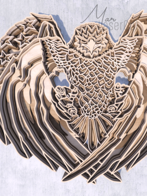 Aguila Archivo Digital SVG para Corte Laser