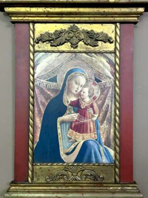 La virgen y el niño, enmarcado