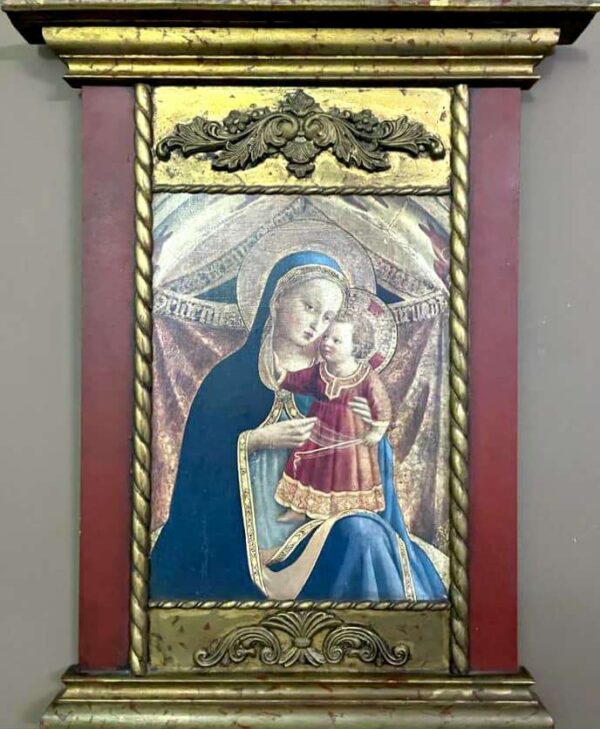 La virgen y el niño, enmarcado