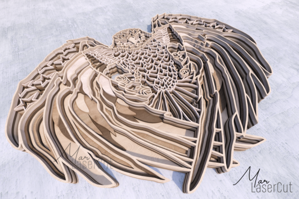 Aguila Archivo Digital SVG para Corte Laser