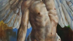 Ángel, Eivar Moya, Oleo sobre lienzo, grande