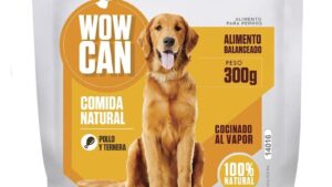Comida humeda para perros Wow Can, carne de pollo y ternera, 300 grs