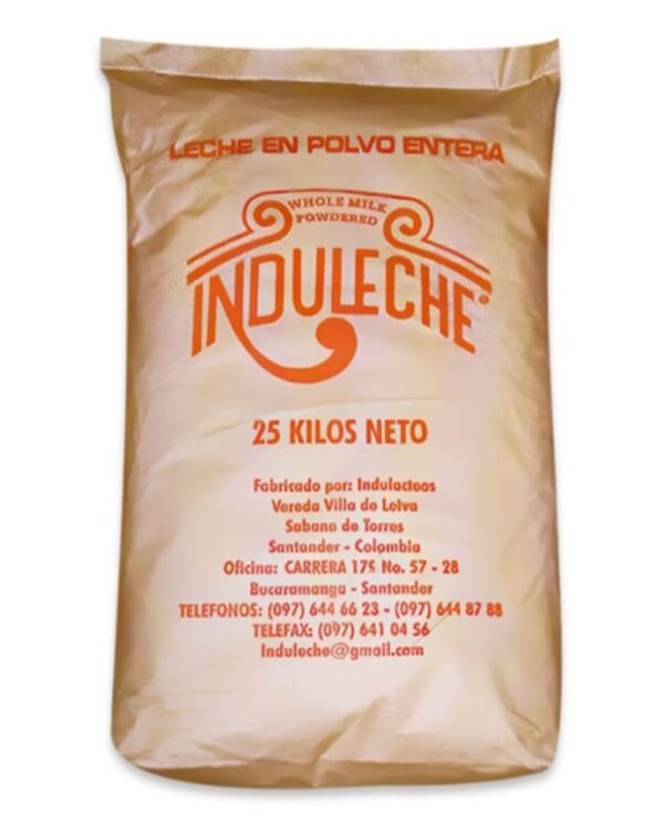 Leche en polvo Induleche, entera, bulto 25 ks