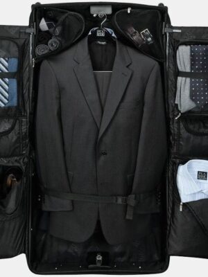 Maletín de viaje, porta trajes hombre, cuero