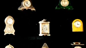 Colección relojes miniatura en bronce