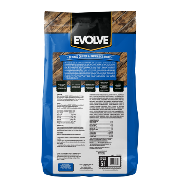 Concentrado para mascotas Evolve Classic chicken & rice adulto x 6.8 kls