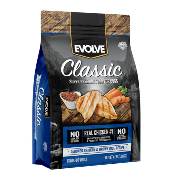 Concentrado para mascotas Evolve Classic chicken & rice adulto x 6.8 kls